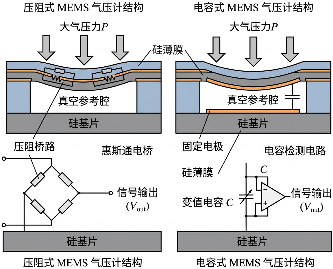 MEMS 气压计结构