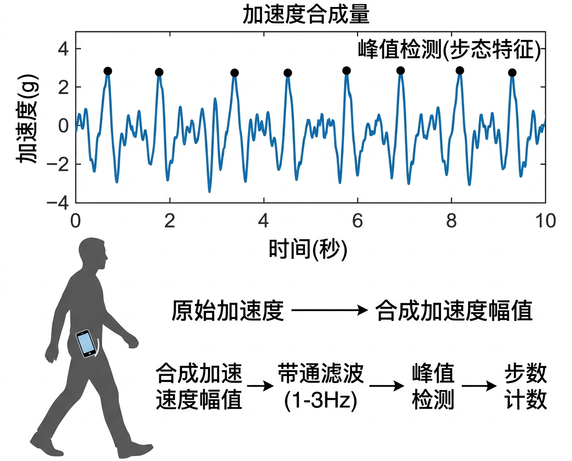 计步器加速度波形